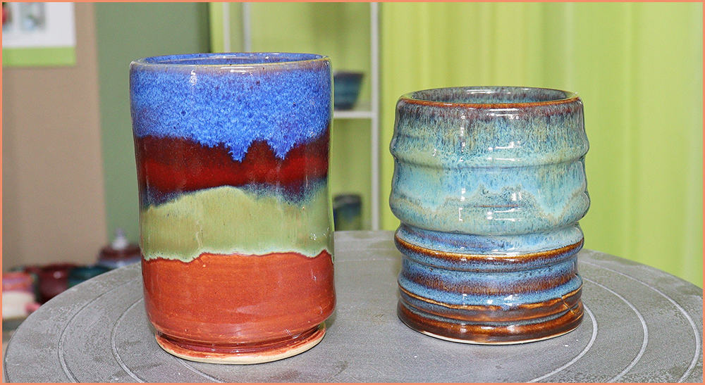 a picture finished strip glaze mugs