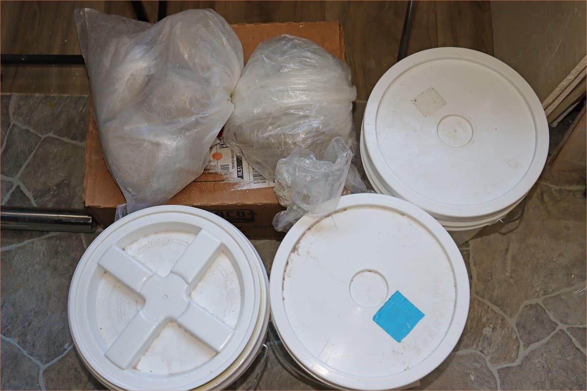 a picture of clay storage containers