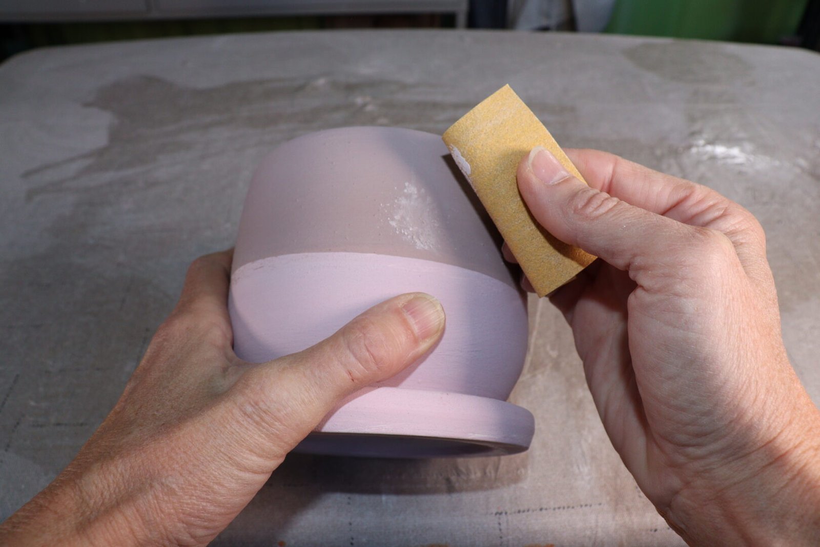 Can You Reglaze Pottery removing glaze from pot