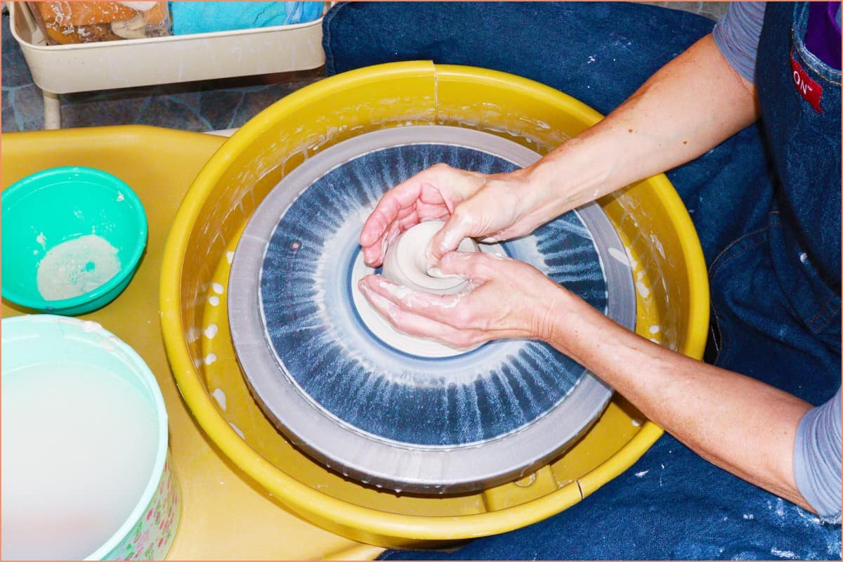 a picture of a pottery on the wheel