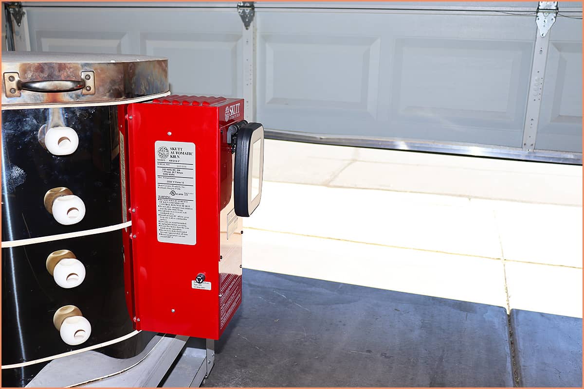 an image of venting kiln fumes with open garage door