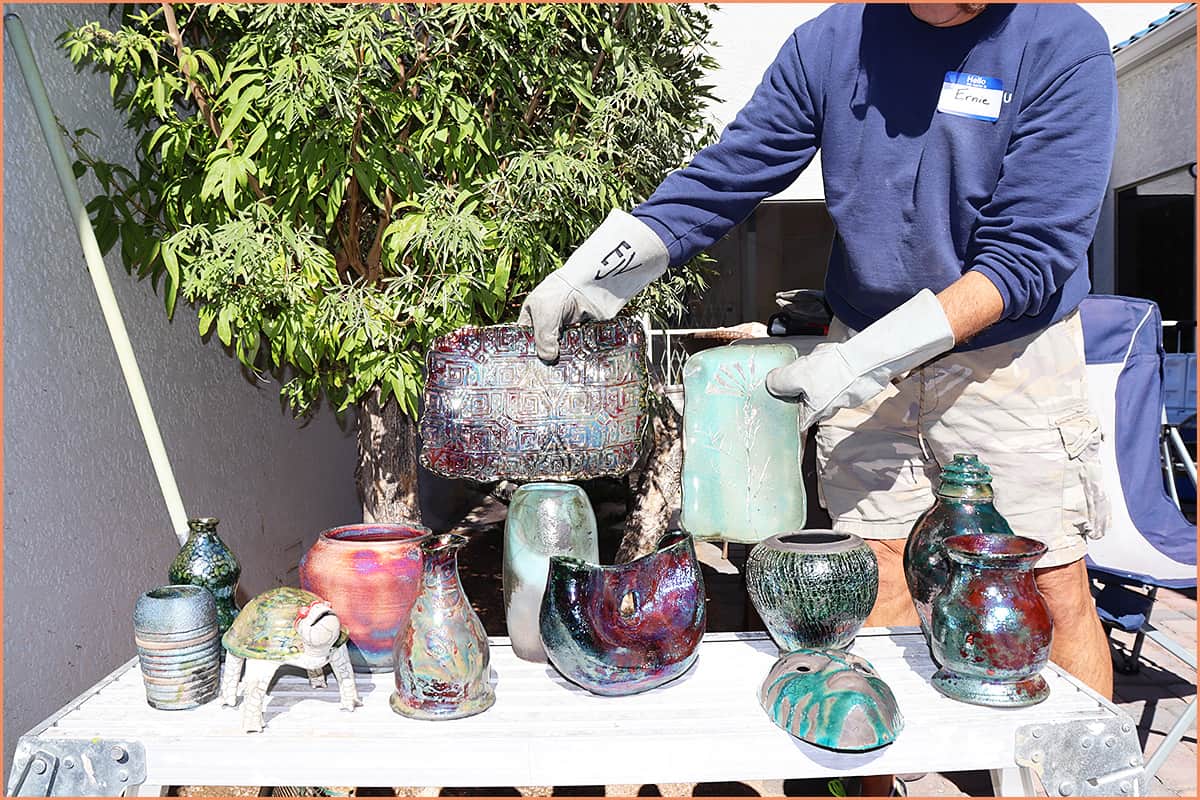 an image of finished raku pottery
