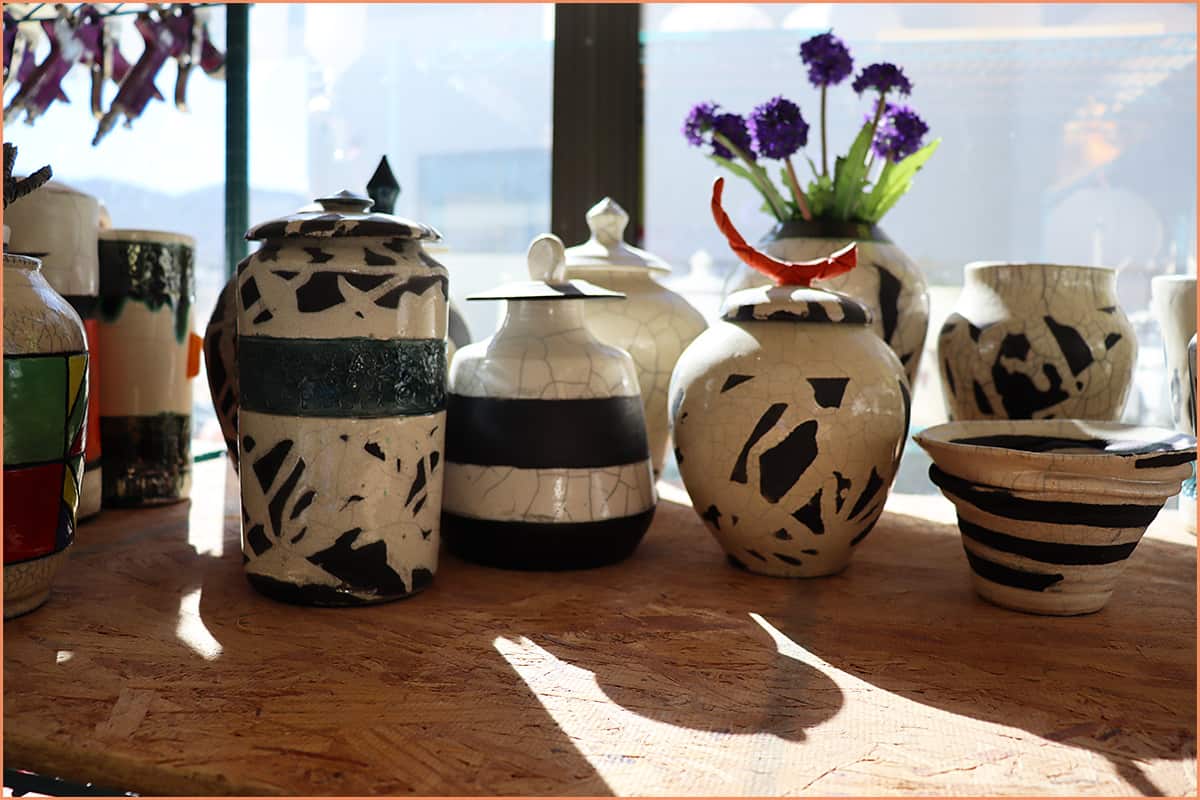 an image of raku pottery