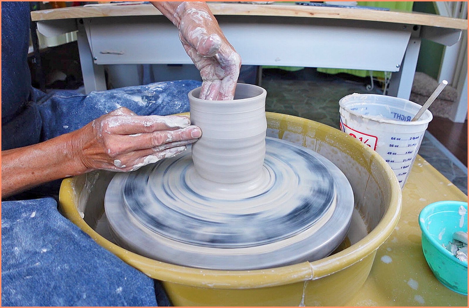 an image of a potter pulling up the walls too quick