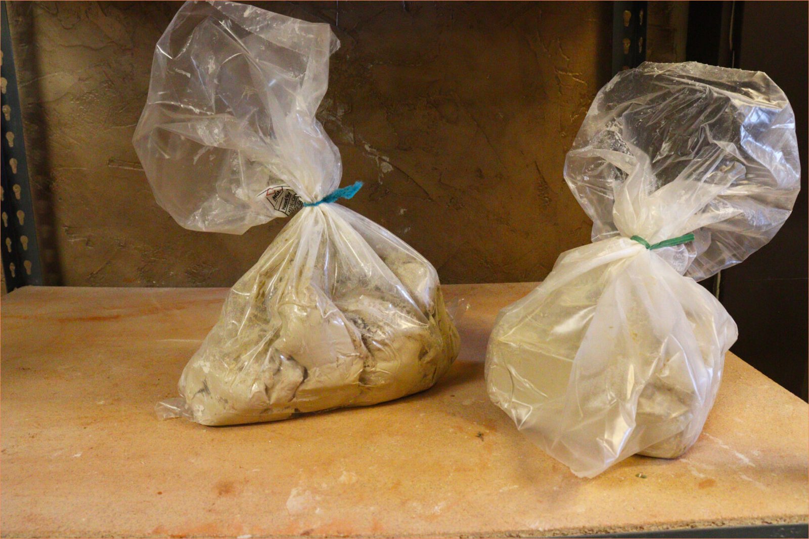 an image of Sample bags of clay