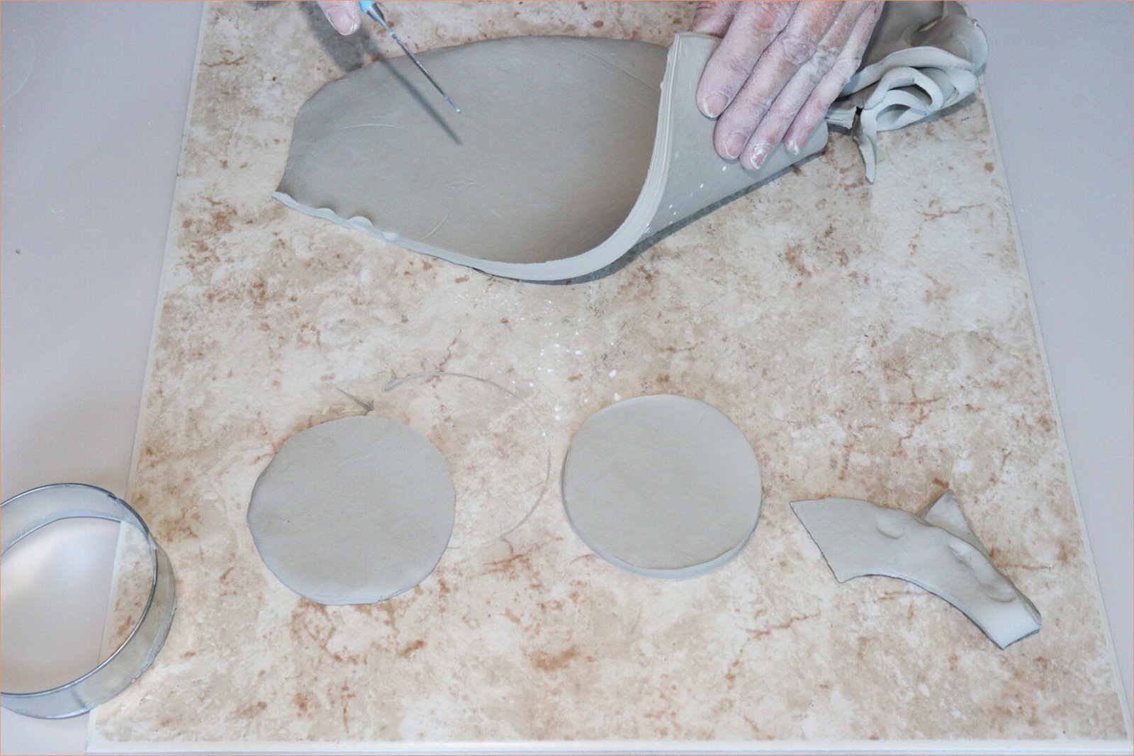 an image of clay on Ceramic tile