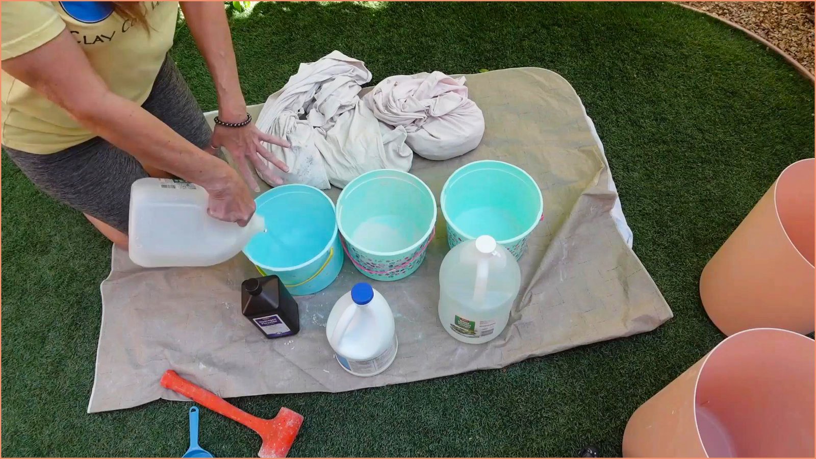 an image of using products to get rid of mold in clay