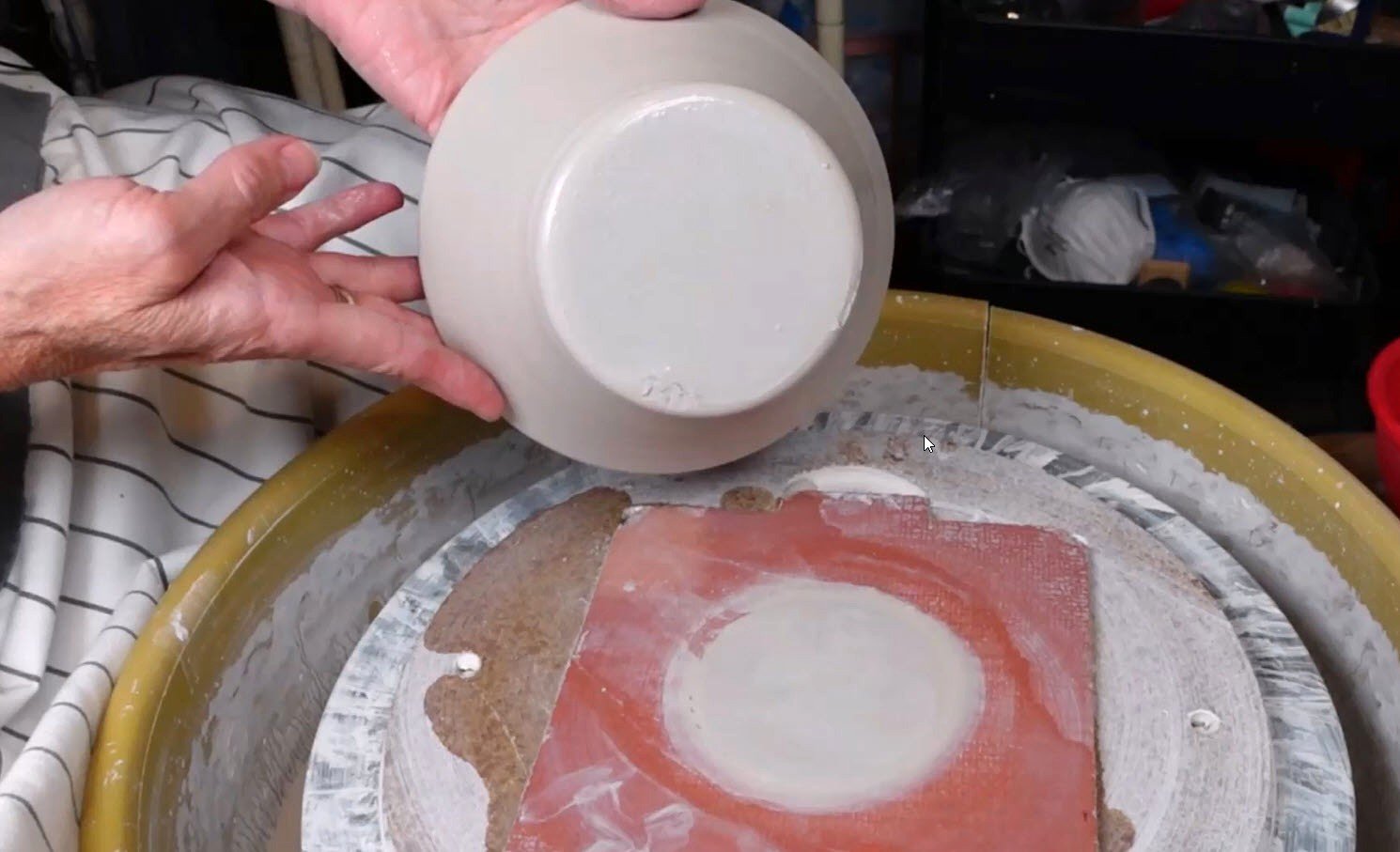 How to Remove Mold from Clay: Best Ways to Save Moldy Pottery Clay bottom of bowl with a touch of mold