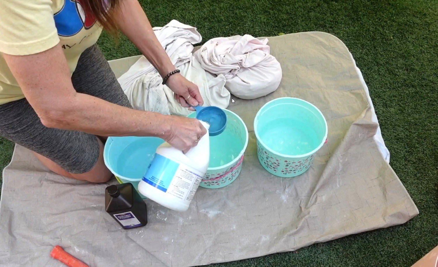 How to Remove Mold from Clay: Best Ways to Save Moldy Pottery Clay pouring bleach in water