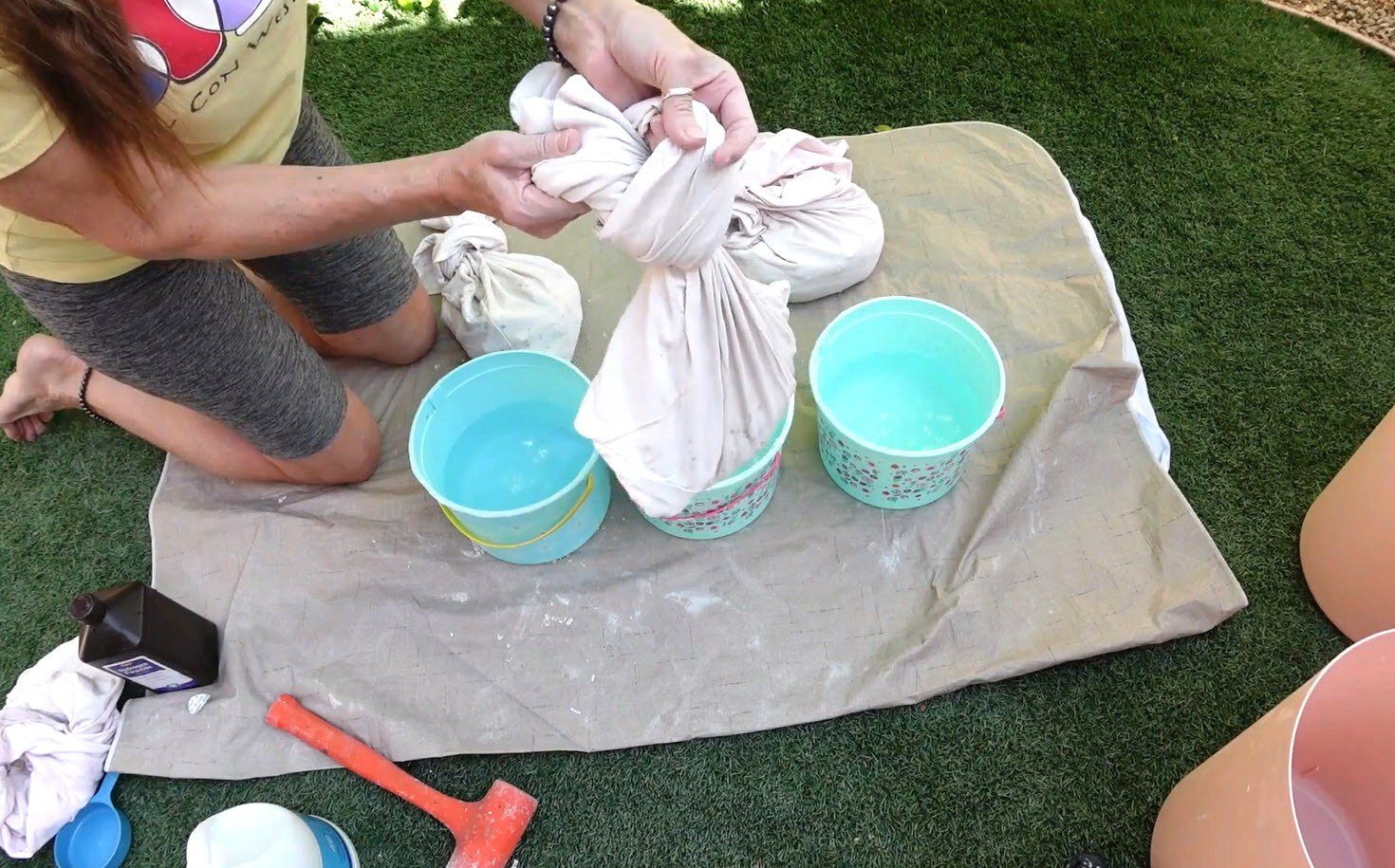 How to Remove Mold from Clay: Best Ways to Save Moldy Pottery Clay tying the pillowcase in a knot
